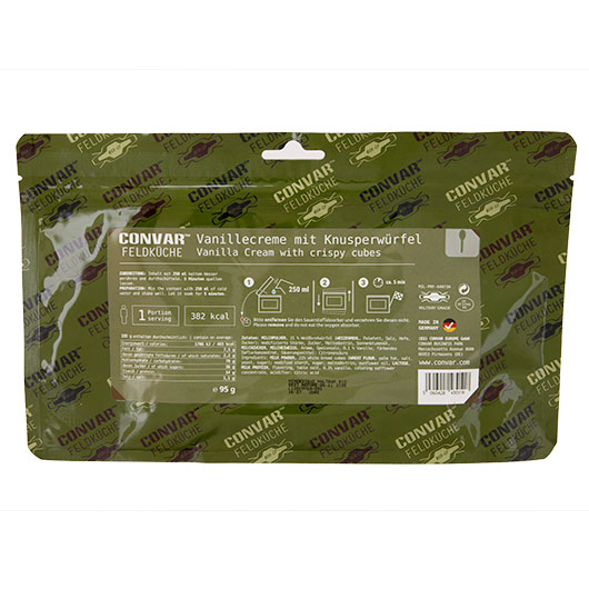 Convar Feldk�che Vanillecreme mit Knusperw�rfel 95 g Beutel