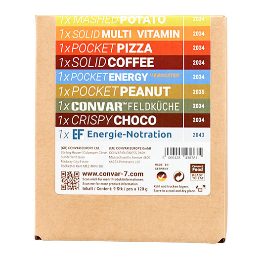 Convar-7 NextGen High Energy Bar Tasting Box 2 Testbox 9 Riegel Langzeitlebensmittel Bild 2