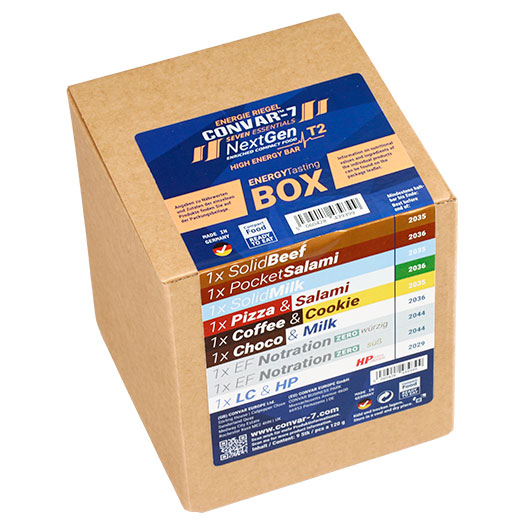 Convar-7 NextGen High Energy Bar Tasting Box Testbox 9 Riegel Langzeitlebensmittel Bild 1