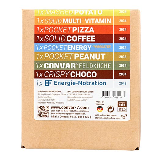 Convar-7 NextGen High Energy Bar Tasting Box Testbox 9 Riegel Langzeitlebensmittel Bild 2