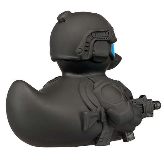 SEK Badeente Tom Tactical - Schwarze Quietscheente im SEK-Look mit VDB-Logo Bild 5