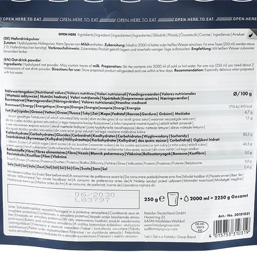 Trek'n Eat Haferdrinkpulver 250 g Bild 5