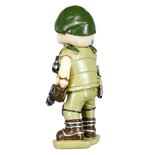 Dekofigur Army Skull 2 Guns Skelett Totenkopf mit 2 Pistolen 16 cm Bild 3