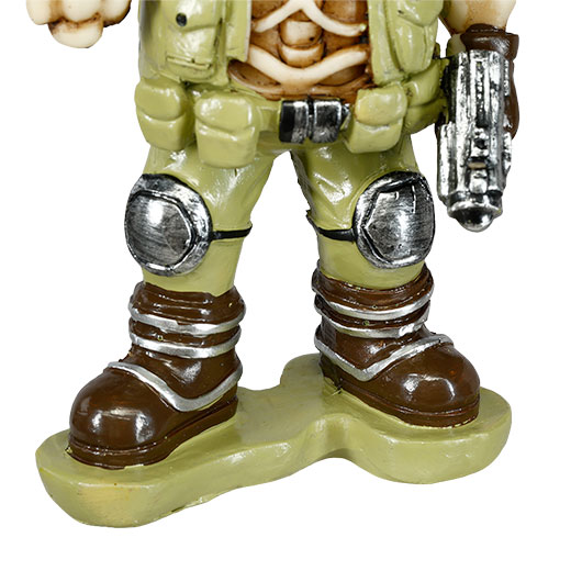 Dekofigur Army Skull 2 Guns Skelett Totenkopf mit 2 Pistolen 16 cm Bild 6