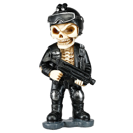 Dekofigur Black Army Skull Skelett Totenkopf 16 cm
