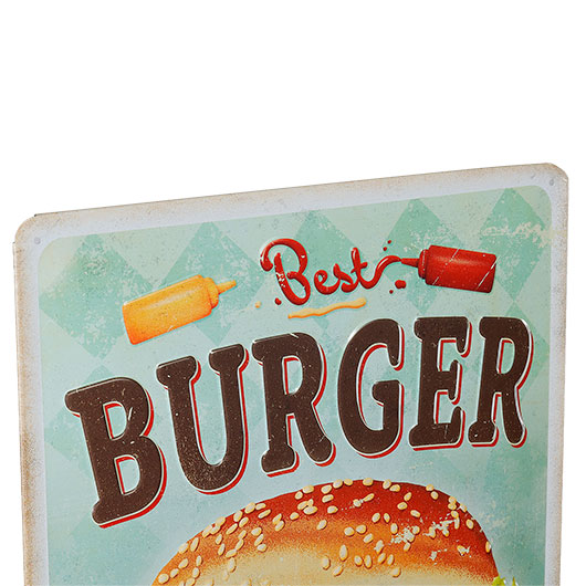 Nostalgic Art Blechschild Best Burger In Town 30 x 40 cm Bild 2