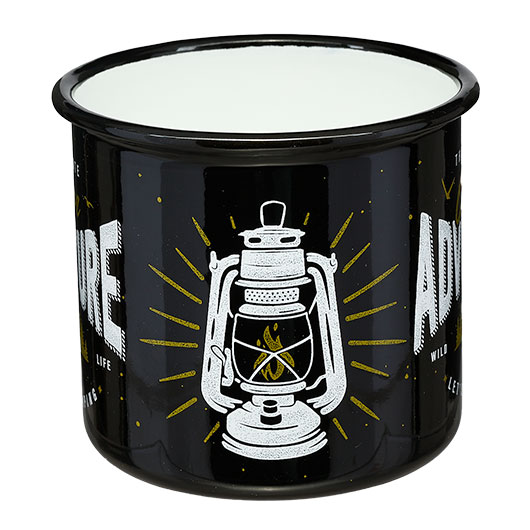 Nostalgic Art Emaille Becher Outdoor Adventure 360 ml schwarz-wei� Bild 4
