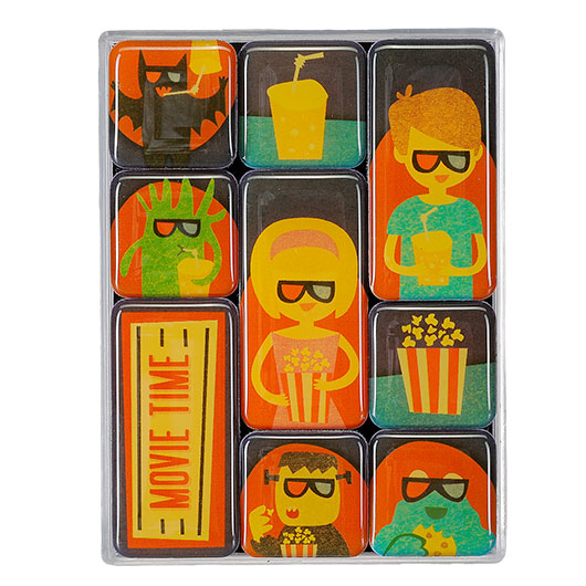 Nostalgic Art Magnet Set Movie Time 9-teilig