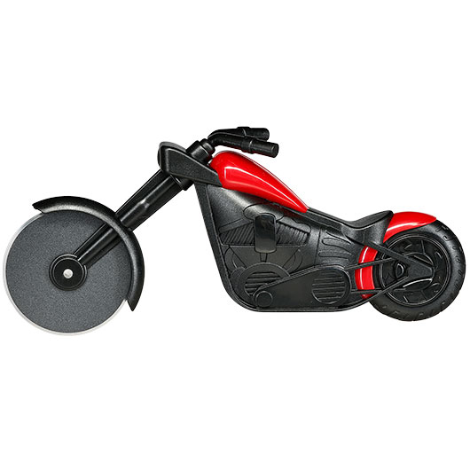 OotB- Pizza-Schneider im Motorrad-Design schwarz-rot