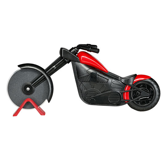 OotB- Pizza-Schneider im Motorrad-Design schwarz-rot Bild 2
