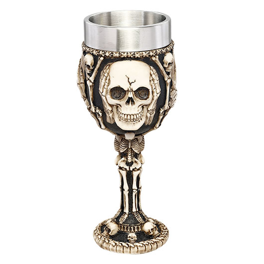 Out Of The Blue Becher Totenkopf mit Edelstahleinsatz 20 x 7,5 cm