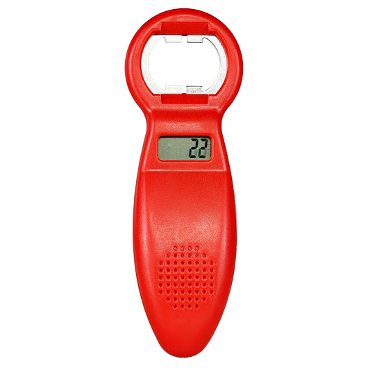 Flaschen�ffner mit digitalem Z�hlwerk Bierz�hler inkl. Batterie ca. 14 cm rot Bild 1