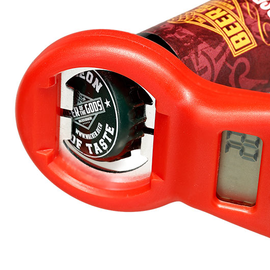 Flaschen�ffner mit digitalem Z�hlwerk Bierz�hler inkl. Batterie ca. 14 cm rot Bild 3