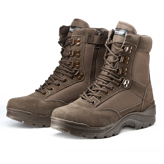 Mil-Tec Stiefel Tactical Boots YKK-Zipper braun Bild 5