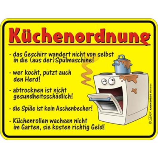 Metallschild ''Küchenordnung'' Kotte & Zeller