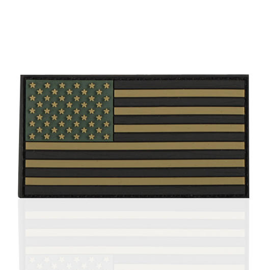 3D Rubber Patch Flagge USA oliv