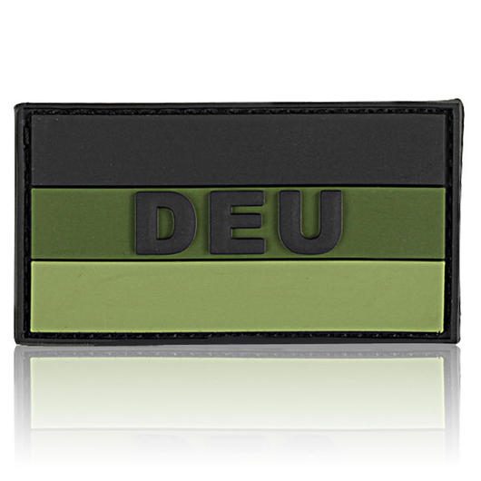 3D Rubber Patch mit Klettflche Deutschlandflagge DEU oliv/schwarz