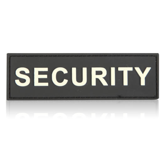 3D Rubber Patch mit Klettflche Security schwarz/nachleuchtend