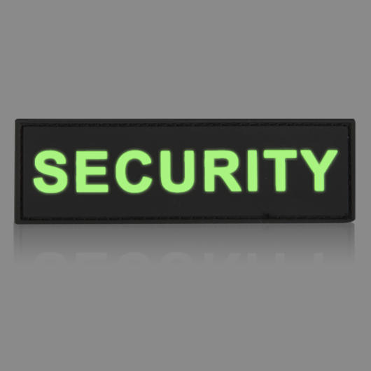 3D Rubber Patch Security schwarz glow nachleuchtend Bild 1