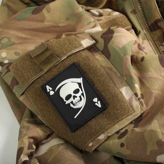 3D Rubber Patch mit Klettflche Death Ace schwarz/wei Bild 1