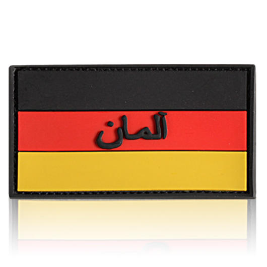 3D Rubber Patch mit Klettflche Deutschlandflagge persisch schwarz/rot/gold