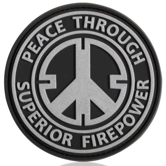 3D Rubber Patch mit Klettflche Peace swat