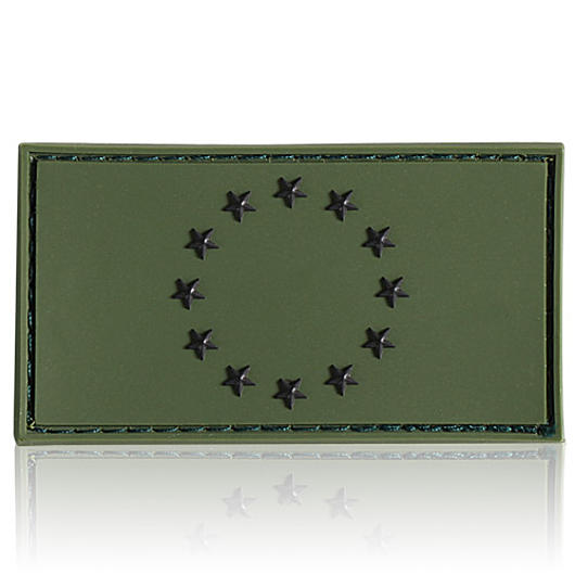 3D Rubber Patch EU Flagge oliv