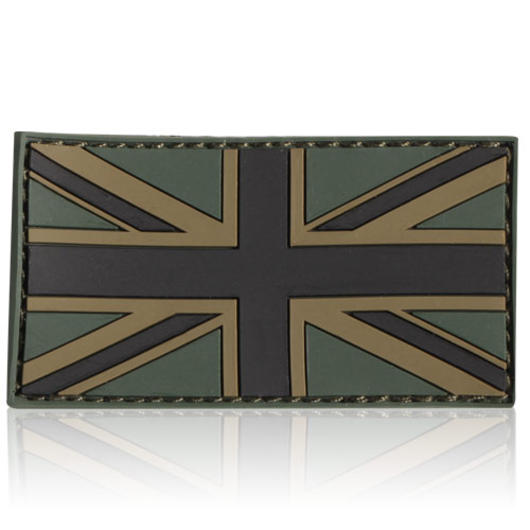 3D Rubber Patch Flagge UK oliv England