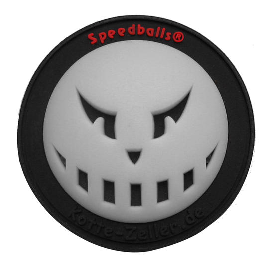 3D Rubber Patch Speedballs schwarz glow nachleuchtend