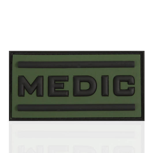 3D Rubber Patch Black Medic forest