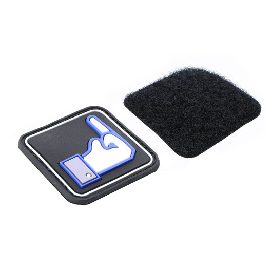 3D Rubber Patch mit Klettflche Dislike blau/wei Bild 2