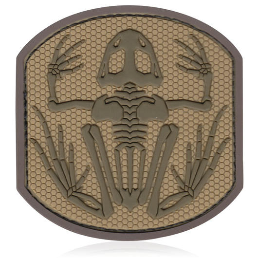 Mil-Spec Monkey 3D Rubber Patch mit Klettflche Frog Skeleton desert
