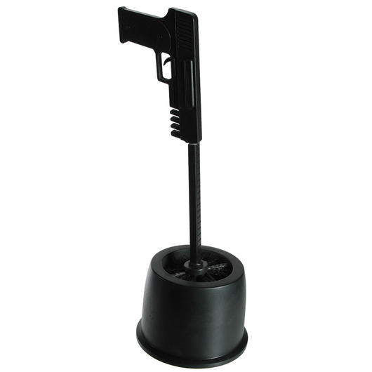 Kunststoff Toilettenbrste Pistole schwarz