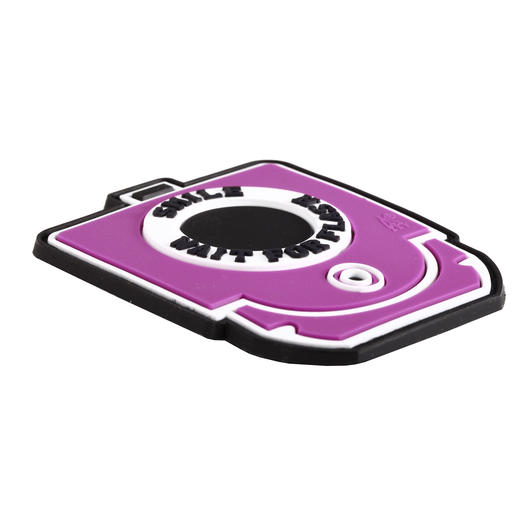   3D Rubber Patch Smile and Wait for Flash pink Bild 1