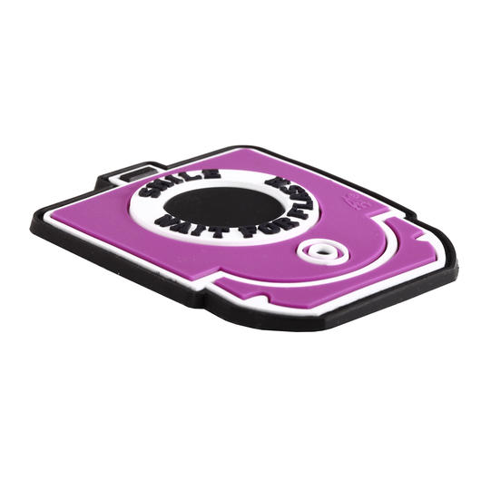 3D Rubber Patch mit Klettflche Smile and Wait for Flash pink Bild 1