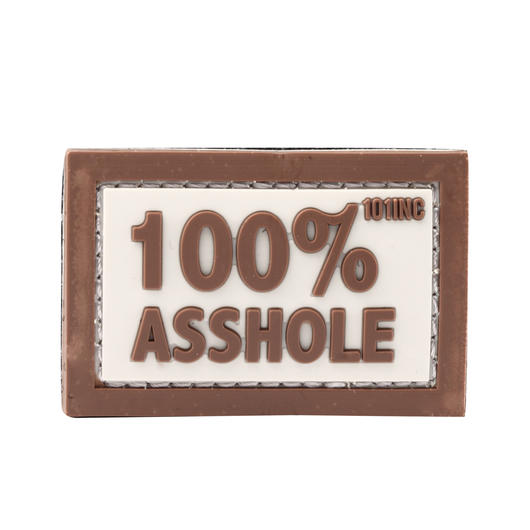 101 INC 3D Rubber Patch mit Klettflche 100% Asshole desert