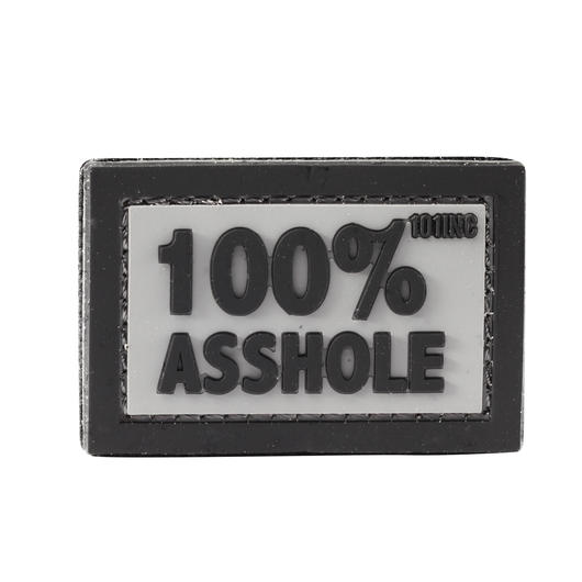 101 INC. 3D Rubber Patch 100% Asshole grau/schwarz