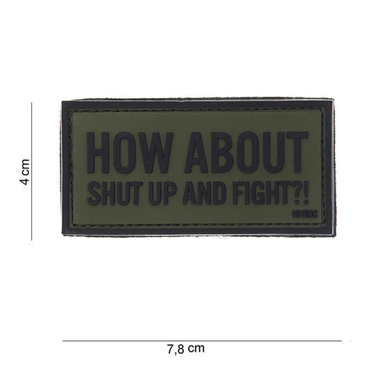 101 INC 3D Rubber Patch mit Klettflche How about oliv/schwarz