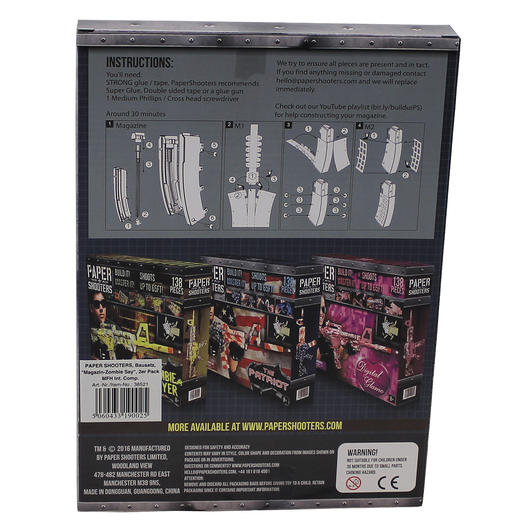 Paper Shooters Bausatz Magazin Zombie Slayer 2er Pack Bild 1