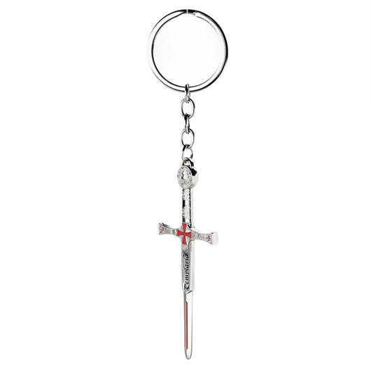 Schlsselanhnger Schwert Templaria II silber/rot Bild 1