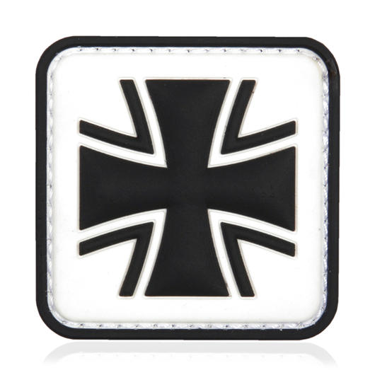 3D Rubber Patch mit Klettflche Eisernes Kreuz wei/schwarz
