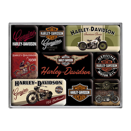 Harley Davidson Magnet Set Harley Davidson Bikes 9 teilig Bild 1