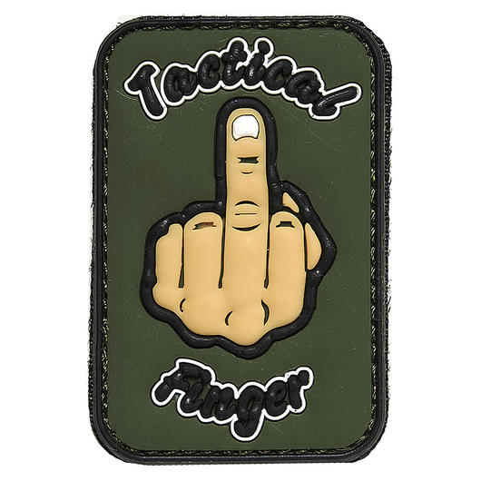 3D Rubber Patch mit Klettflche Tactical Finger oliv/schwarz