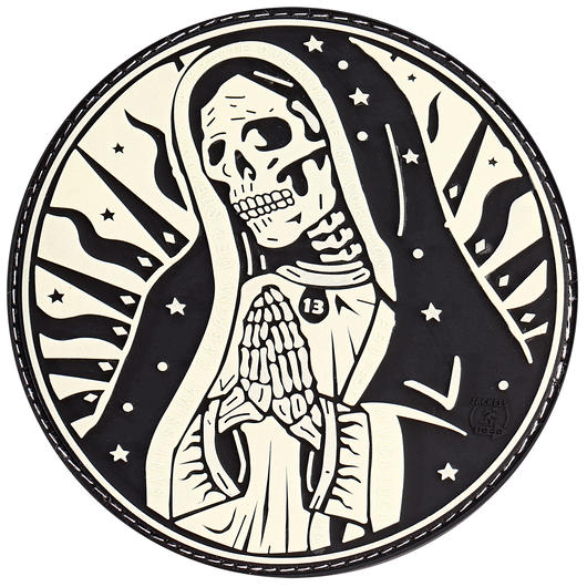 JTG 3D Rubber Patch Santa Muerte Patch nachleuchtend