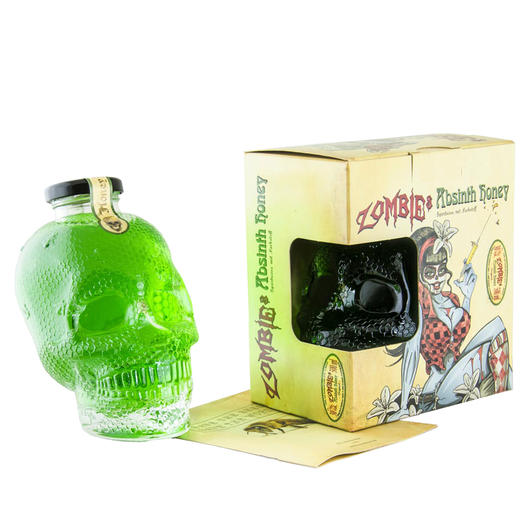 Zombies Absinth Honey 0,5 Liter in Totenkopf Flasche