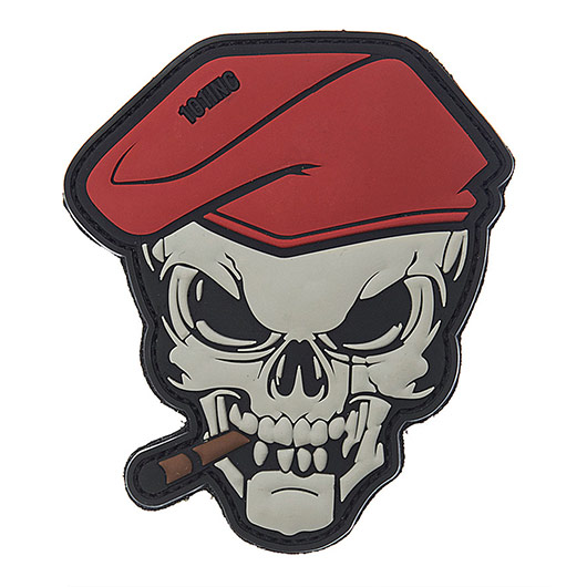 101 INC 3D Rubber Patch mit Klettflche Skull Zigarre fullcolor