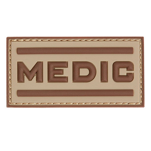 3D Rubber Patch mit Klettflche Medic desert
