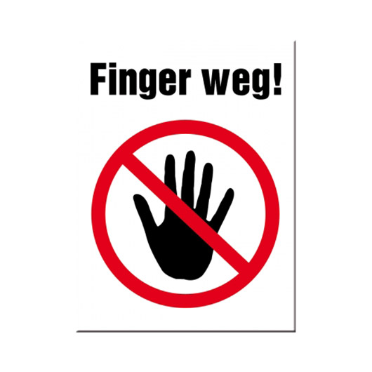 Magnet Motiv Finger weg!