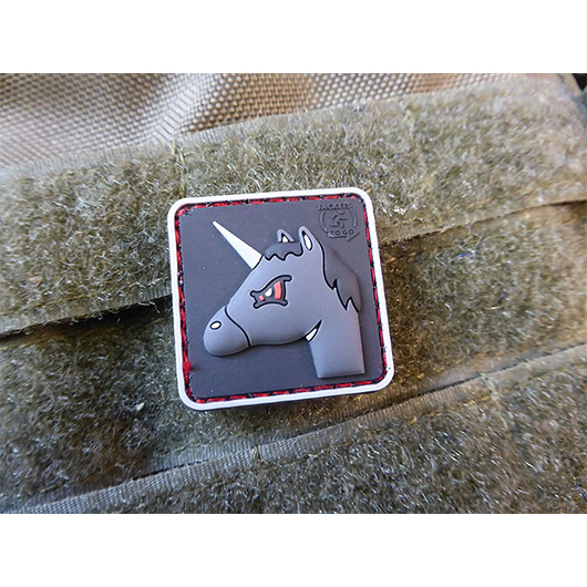 JTG 3D Rubber Patch mit Klettflche Angry Unicorn fullcolor Bild 1