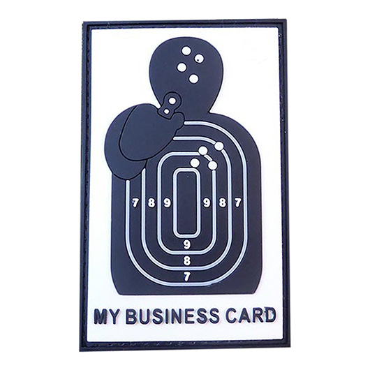JTG 3D Rubber Patch mit Klettflche Business Card schwarz/wei